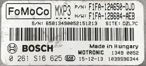 0261S16625, 0 261 S16 625, F1FA12A650DJD, F1FA-12A650-DJD, F1FA12B684AEB, F1FA-12B684-AEB, MXP3