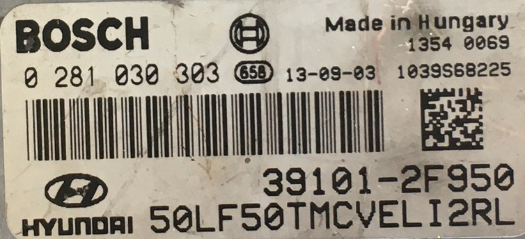 Hyundai ix35 2.0 CRDi, 0281030303, 0 281 030 303, 39101-2F950