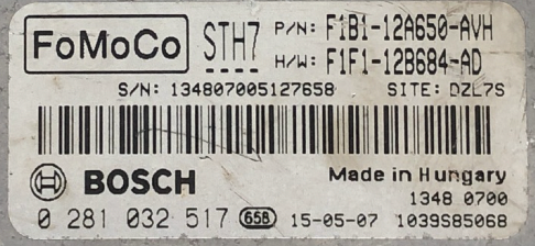 0281032517, 0 281 032 517, F1B1-12A650-AVH, F1F1-12B684-AD, STH7, 1039S85068