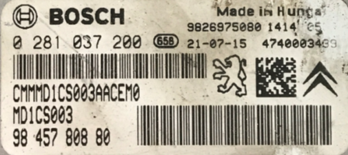 0281037200, 0 281 037 200, 9845780880, MD1CS003