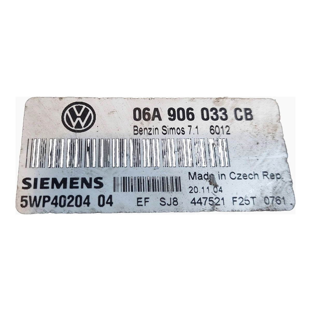 Simos 7.1, 06A906033CB, 06A 906 033 CB, 5WP40204 04, 5WP4020404