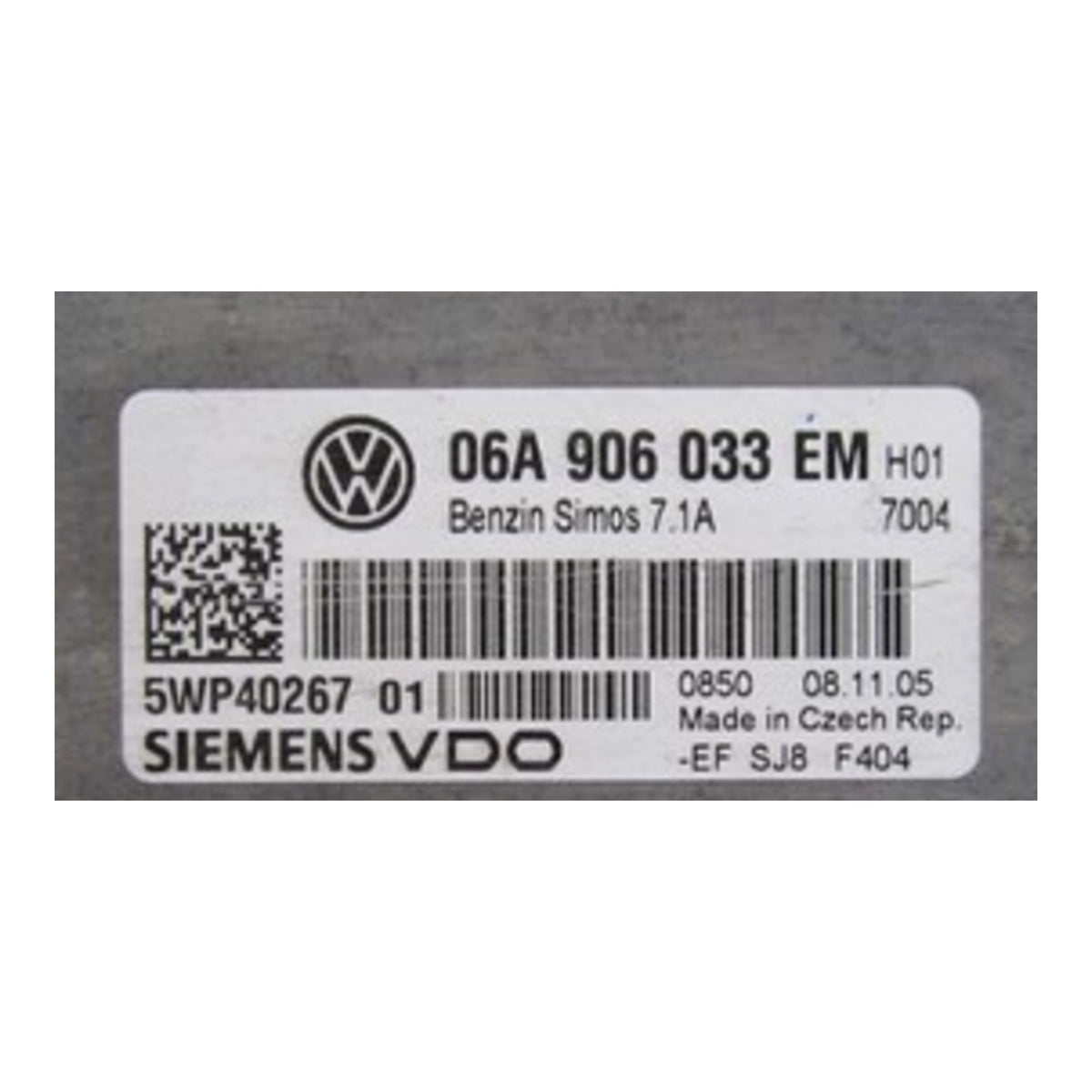 Simos 7.1A, 06A906033EM, 06A 906 033 EM, 5WP40267 01, 5WP4026701
