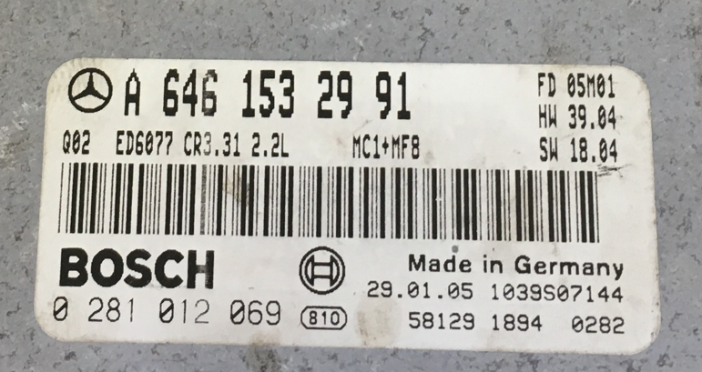 0281012069, 0 281 012 069, A6461532991, A 646 153 29 91, CR3.31 2.2L