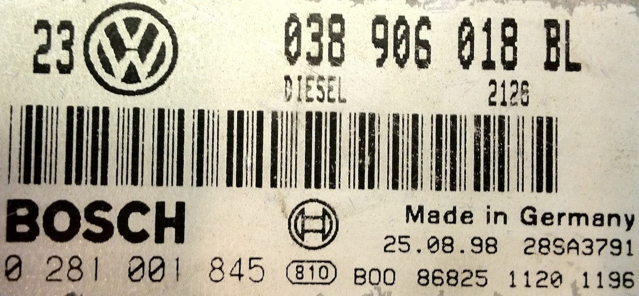 0281001845 038906018BL EDC15V