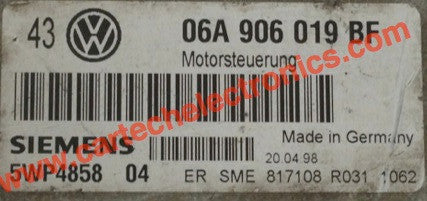 Plug & Play Engine ECU, Siemens, 06A906019BF, 06A 906 019 BF, 5WP4858 04