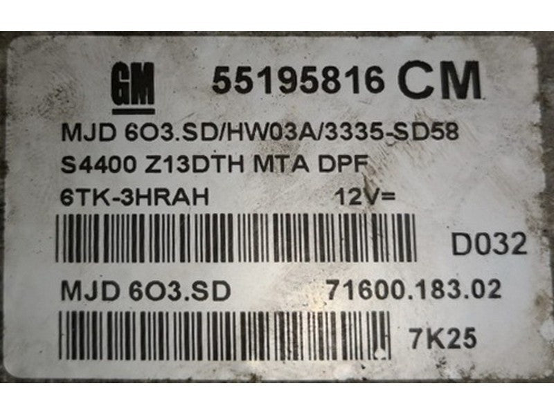 55195816 CM,
MJD 6O3.SD,
71600.183.02