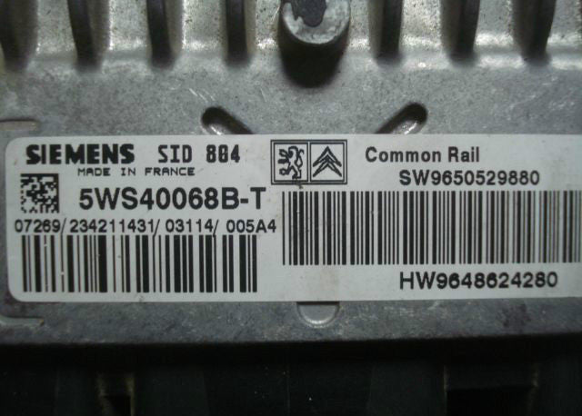 SIEMENS SID 804, 5WS40068B-T, SW9650529880, HW9648624280