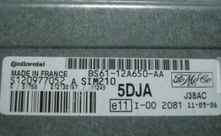 Plug & Play Engine ECU Siemens, Ford, S120977052 A, S120977052A, BS61-12A650-AA, BS6112A650AA, 5DJA, SIM210