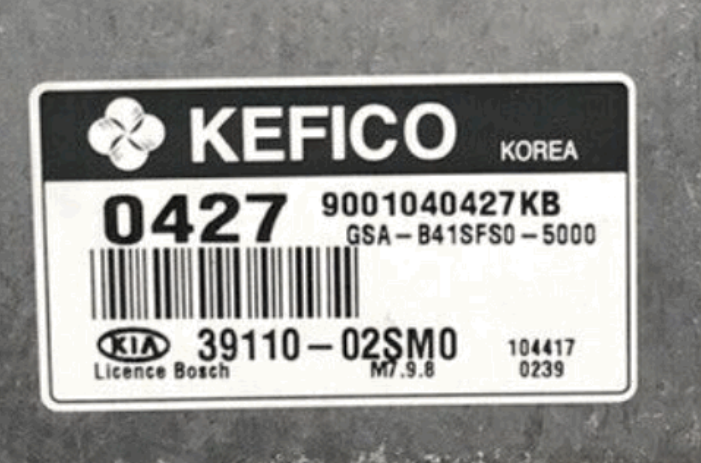 9001040427KB, GSA-B41SFS0-5000, 39110-02SM0, M7.9.8