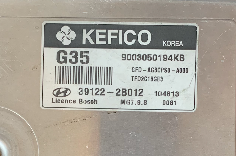 Hyundai, 9003050194KB, 39122-2B012