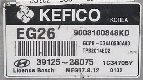 EG26, 9003100348KD, GCPBCG44QS00A00, GCPB-CG44QS00A00, TPB2C14ED2, 391252B075, 39125-2B075, MEG 17.9.12