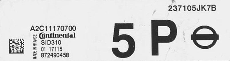 Plug & Play Continental Engine ECU, Nissan, SID310, A2C11170700, 237105JK7B, 872490458, 5P