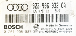 Audi A3 3.2L, 0261208087, 0 261 208 087, 022906032CA , 022 906 032 CA , ME7.1.1
