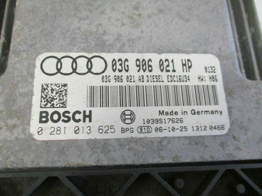 Audi A3 1.9 TDI, 0281013625, 0 281 013 625, 03G906021HP, 03G 906 021 HP, EDC16U34