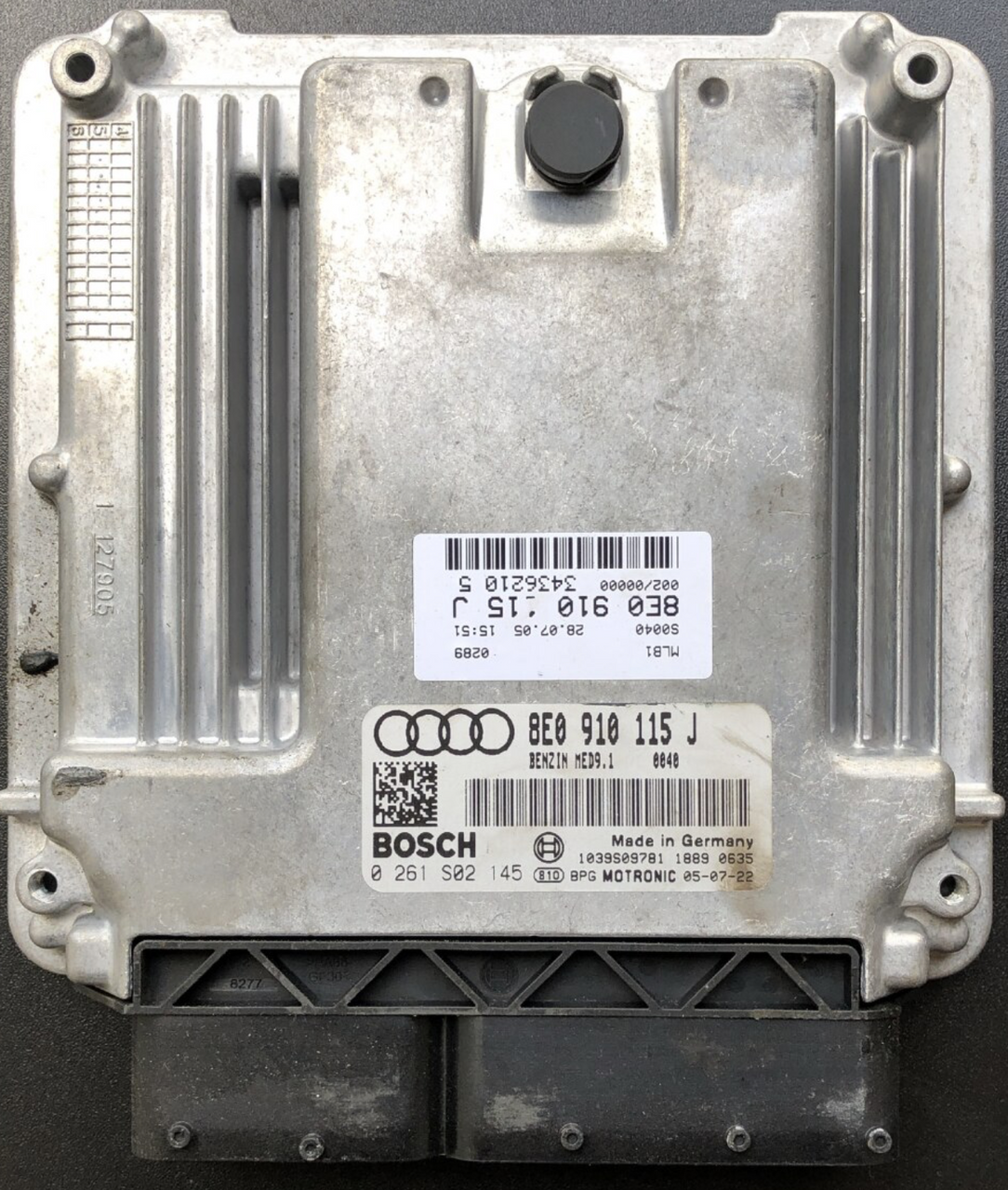 Audi A4 2.0 TFSI, 0261S02145, 0 261 S02 145, 8E0910115J, 8E0 910 115 J, MED9.1