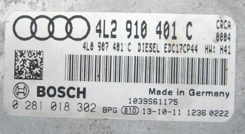 Audi Q7 3.0 TDI, 0281018302, 0 281 018 302, 4L2910401C, 4L2 910 401 C, EDC17CP44