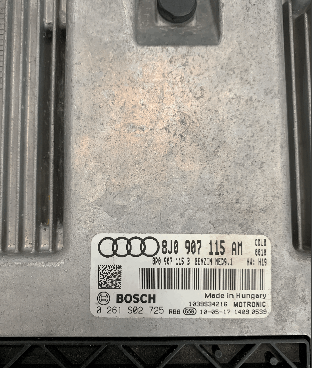 Audi TTS 2.0 TFSI, 0261S02725, 0 261 S02 725, 8J0907115AM , 8J0 907 115 AM , MED9.1, 1039S34216