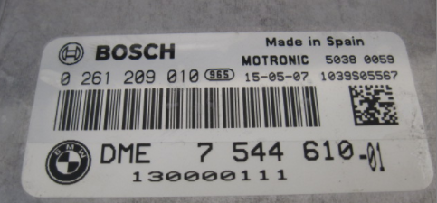 BMW 645CI, 0261209010, 0 261 209 010, DME7544610, DME 7 544 610, 1039S05567