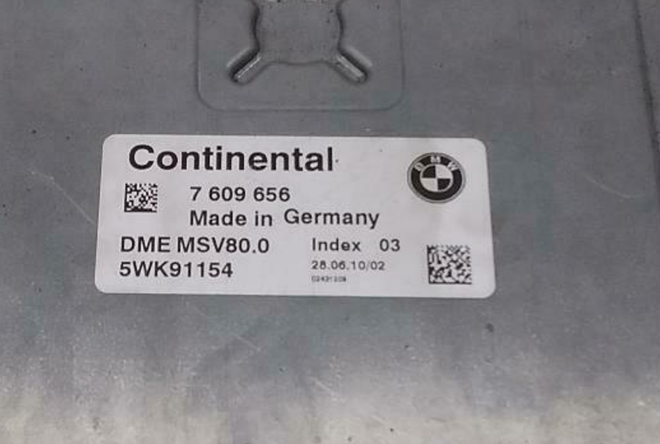BMW, 7609656, 7 609 656, DME MSV80.0, 5WK91154, Index 03