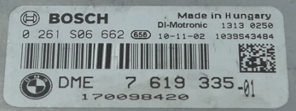 BMW, Mini Cooper 1.6, 0261S06662, 0 261 S06 662, DME7619335, DME 7 619 335