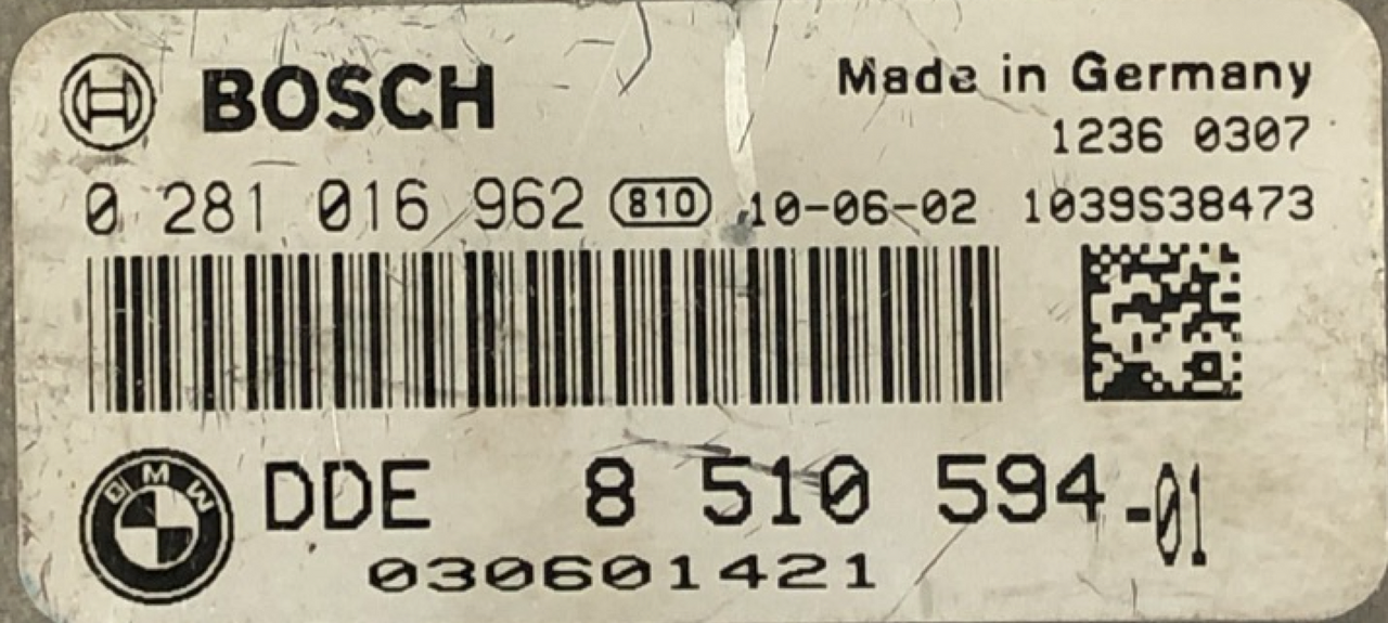 BMW X3 xDrive, 0281016962, 0 281 016 962, DDE8510594, DDE 8 510 594