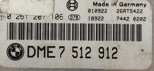 BMW X5 4.4i, 0261207106, 0 261 207 106, DME7512912, DME 7 512 912