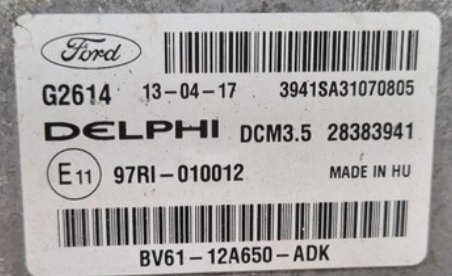 Plug & Play Delphi Engine ECU, Ford, BV61-12A650-ADK, BV6112A650ADK, 28383941, DCM3.5
