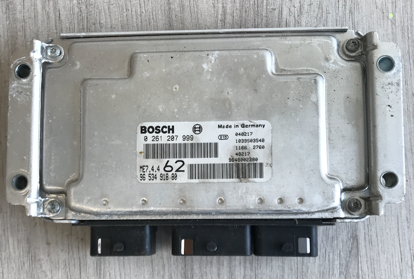Bosch Engine ECU, 0261207999, 0 261 207 999, 9653491880, 96 534 918 80, 62, ME7.4.4