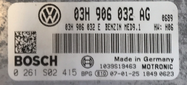 Bosch Engine ECU, 0261S02415, 0 261 S02 415, 03H906032AG , 03H 906 032 AG, 1039S19463, MED9.1