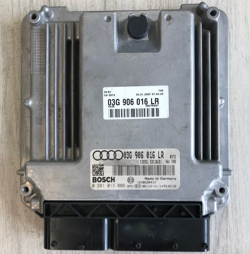 Bosch Engine ECU, Audi A4 2.0 TDI, 0281013888, 03G 906 016 LR, EDC16U31