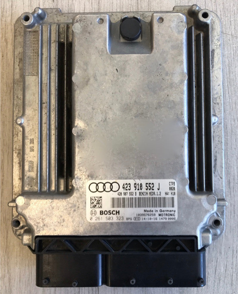 Bosch Engine ECU, Audi R8 5.2 FSI, 0261S03323, 0 261 S03 323, 423910552J, 423 910 552 J, 1039S76259, MED9.1.2