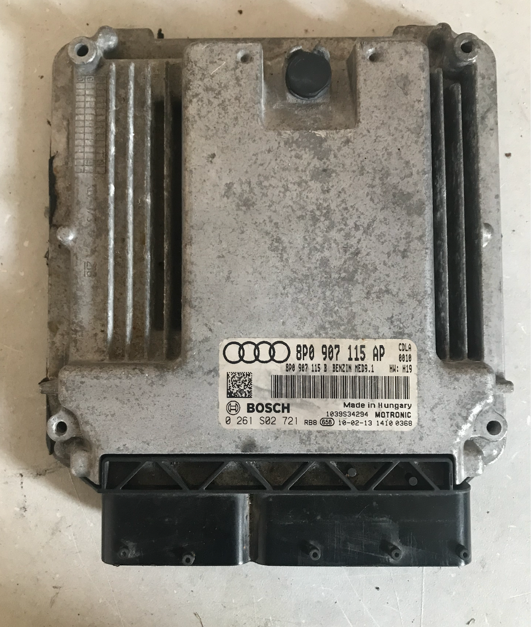 Bosch Engine ECU, Audi S3 2.0 TFSI, 0261S02721, 0 261 S02 721, 8P0907115AP , 8P0 907 115 AP , MED9.1, 1039S34294