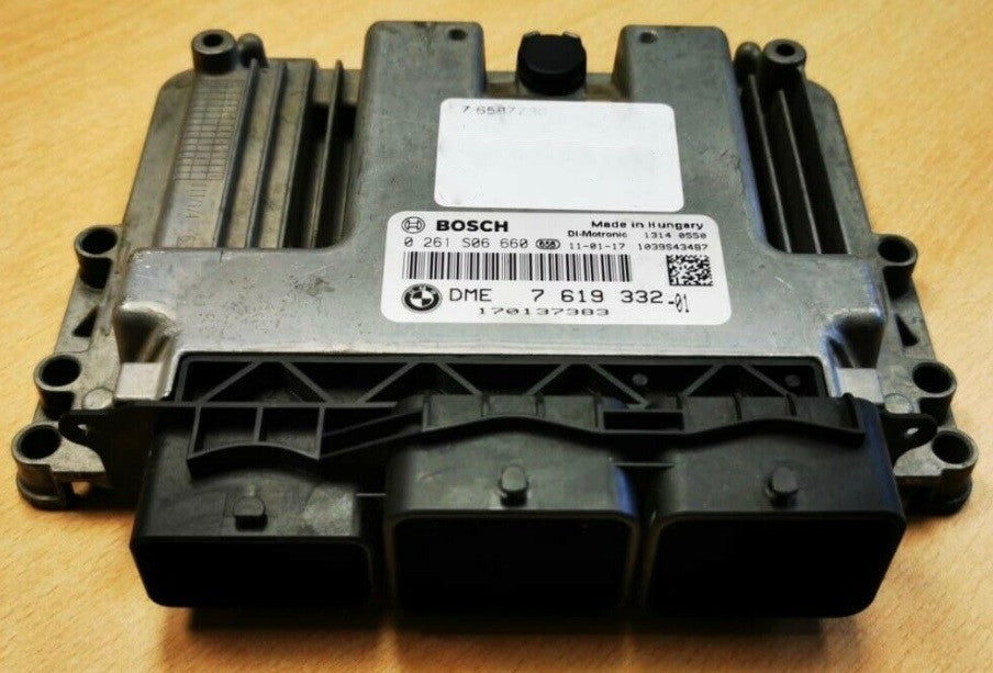 Bosch Engine ECU, BMW, 0261S06660, 0 261 S06 660, DME7619332, DME 7 619 332