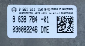 Bosch Engine ECU, BMW, 0261S11150, 0 261 S11 150, 8638784, 8 638 784, DME