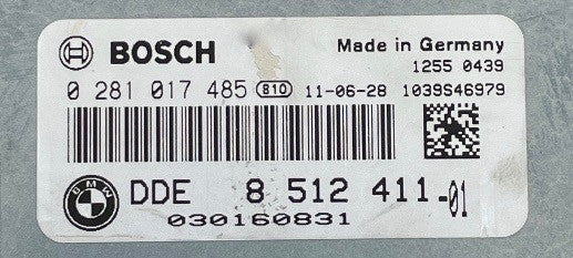 Bosch Engine ECU, BMW, 0281017485, 0 281 017 485, DDE8512411, DDE 8 512 411, 1039S46979