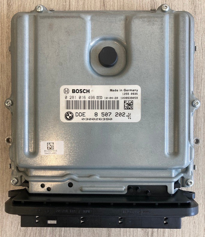 Bosch Engine ECU, BMW 318D 2.0, 0281016496, 0 281 016 496, DDE8507202, DDE 8 507 202