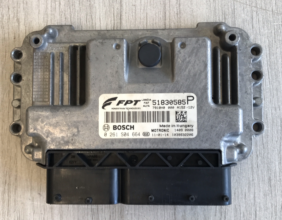 Bosch Engine ECU, Fiat, 0261S04664, 0 261 S04 664, 51830585P, 51830585 P, 1039S322206