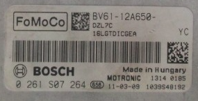 Bosch Engine ECU, Ford, 0261S07264, 0 261 S07 264, BV6112A650YC, BV61-12A650-YC