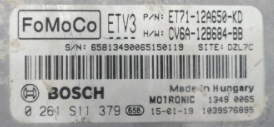 Bosch Engine ECU, Ford, 0261S11379, 0 261 S11 379, ET7112A650KD, ET71-12A650-KD, CV6A12B684BB, CV6A-12B684-BB, ETV3, 1039S76895