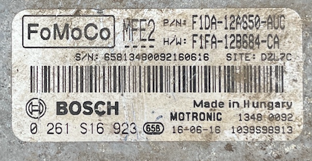 Bosch Engine ECU, Ford, 0261S16923, 0 261 S16 923, F1DA12A650AUC, F1DA-12A650-AUC, F1FA12B684CA, F1FA-12B684-CA, MFE2
