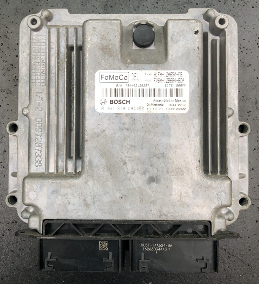 Bosch Engine ECU, Ford Focus 1.0 EcoBoost, 0261S18584, 0 261 S18 584, H1FA-12A650-FB, FV6A-12B684-BCA