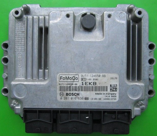 Bosch Engine ECU, Ford Focus 1.6 TDCi, 0281016536, 0 281 016 536, 9U7112A650BB, 9U71-12A650-BB, 1EKB