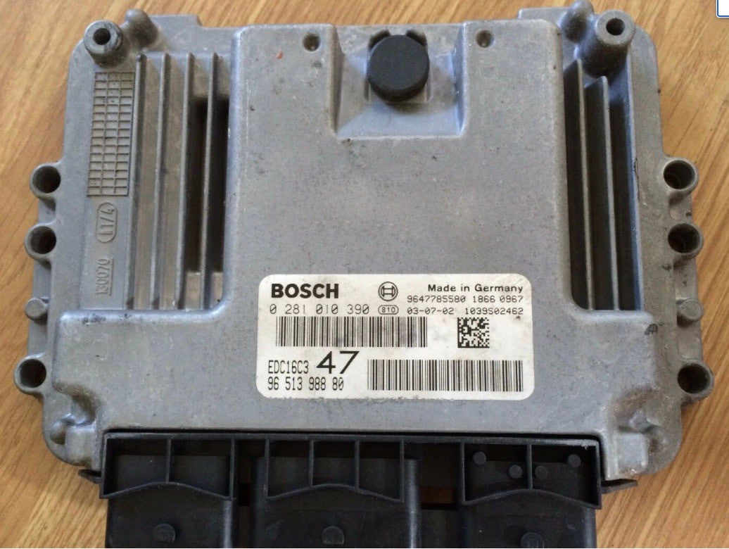 Bosch Engine ECU, HDI, 0281010390, 0 281 010 390, 9651398880, 1039S02462, EDC16C3 80