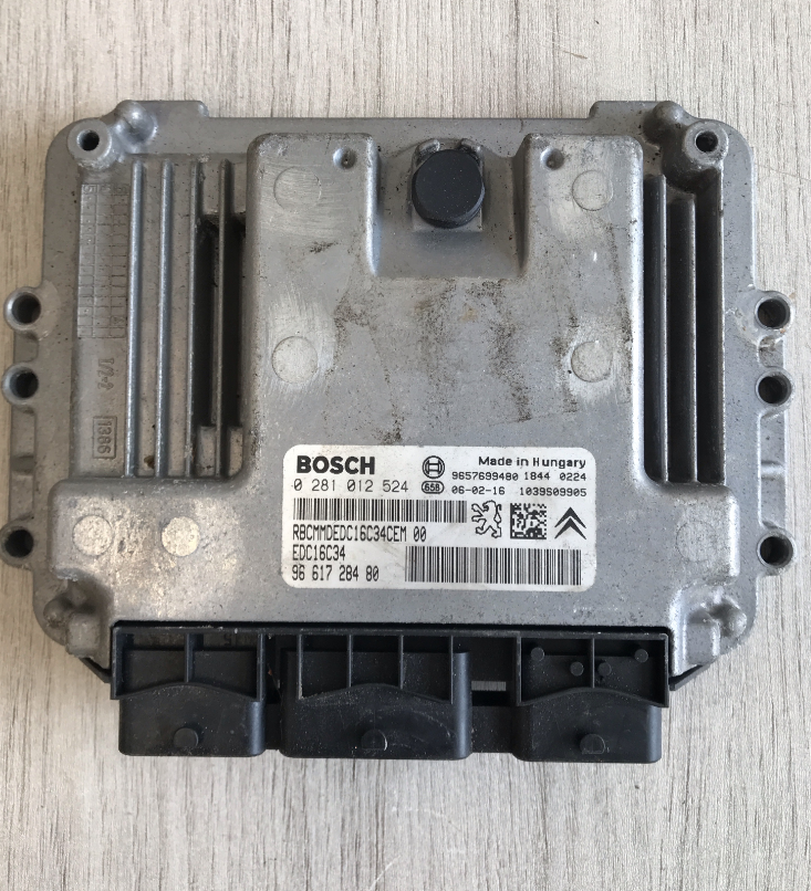Bosch Engine ECU, HDI, 0281012524, 0 281 012 524, 9661728480, 96 617 284 80, 1039S09905, EDC16C34