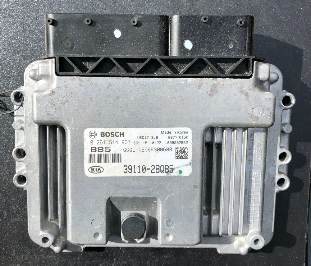 Bosch Engine ECU, Kia Sportage, 0261S14967, 0261 S14 967, 39110-2BQB5, 1039S97562, MED 17.9.8