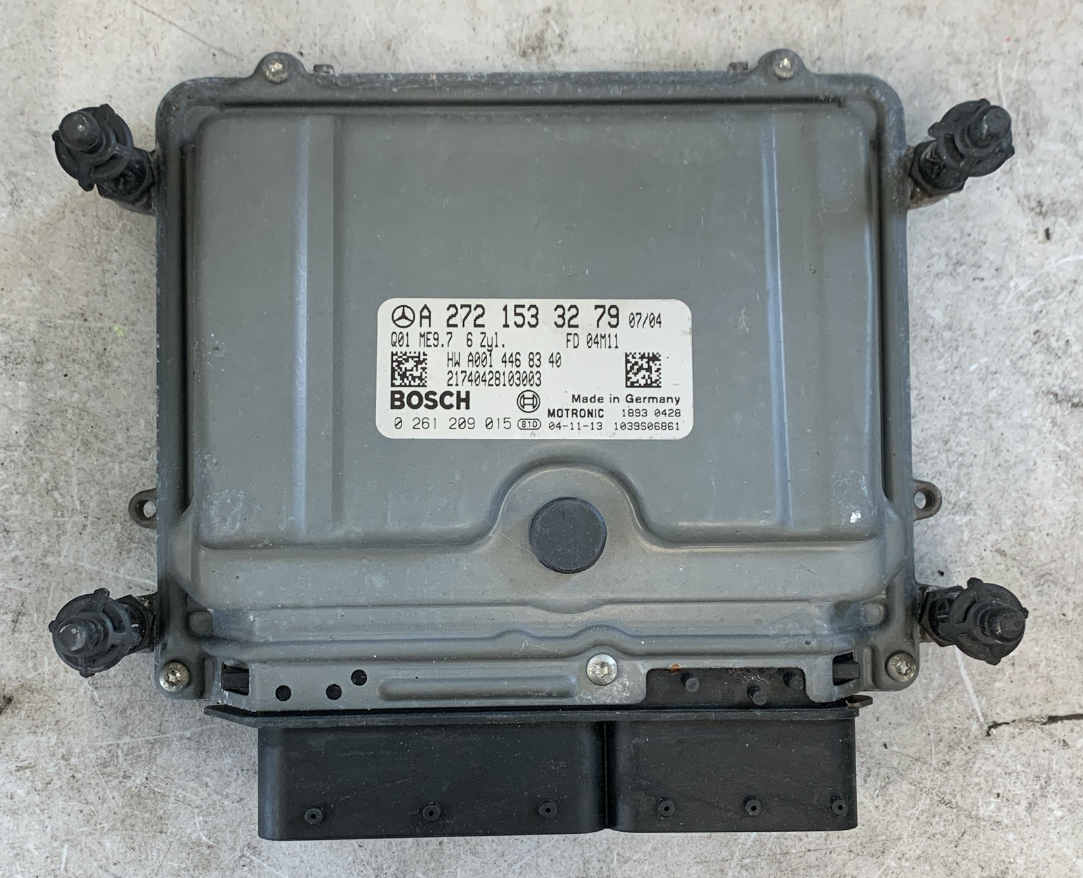 Bosch Engine ECU, Mercedes-Benz, 0261209015, 0 261 209 015, A2721533279, A 272 153 32 79, ME9.7