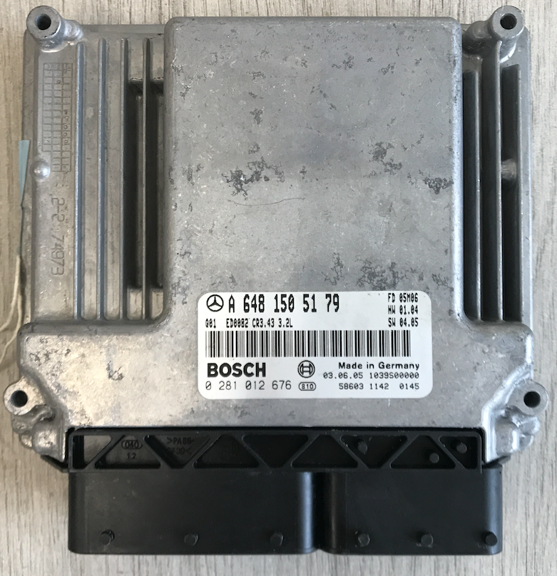 Bosch Engine ECU, Mercedes-Benz, 0281012676, 0 281 012 676, A6481505179, A 648 150 51 79, 1039S00000