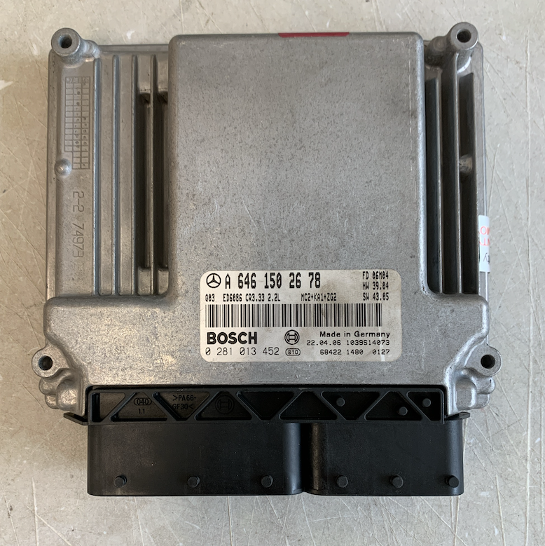 Bosch Engine ECU, Mercedes-Benz, 0281013452, 0 281 013 452, A6461502678, A 646 150 26 78, 1039S14073