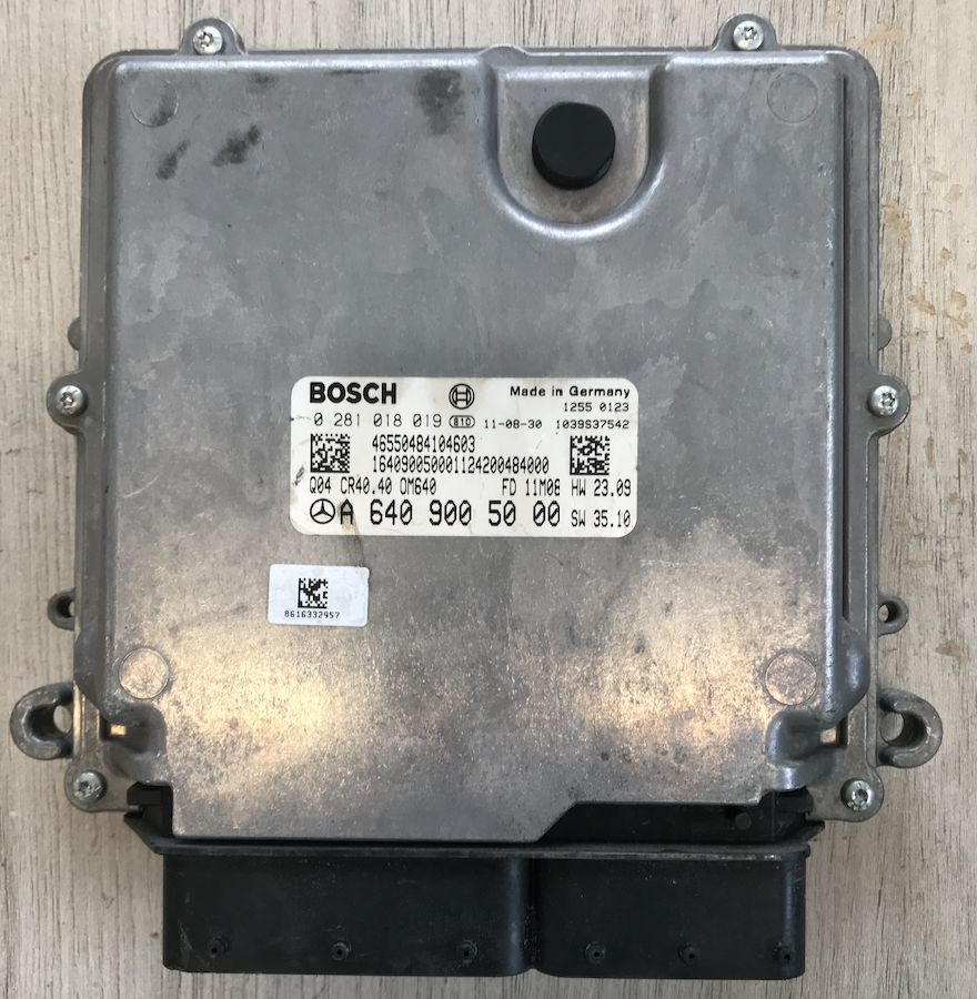 Bosch Engine ECU, Mercedes-Benz, 0281018019, 0 281 018 019, A6409005000, A 640 900 50 00, 1039S37542