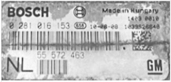 Bosch Engine ECU, Saab 93 1.9, 0281016153, 0 281 016 153, 55572463, 55 572 463, 1039S26648